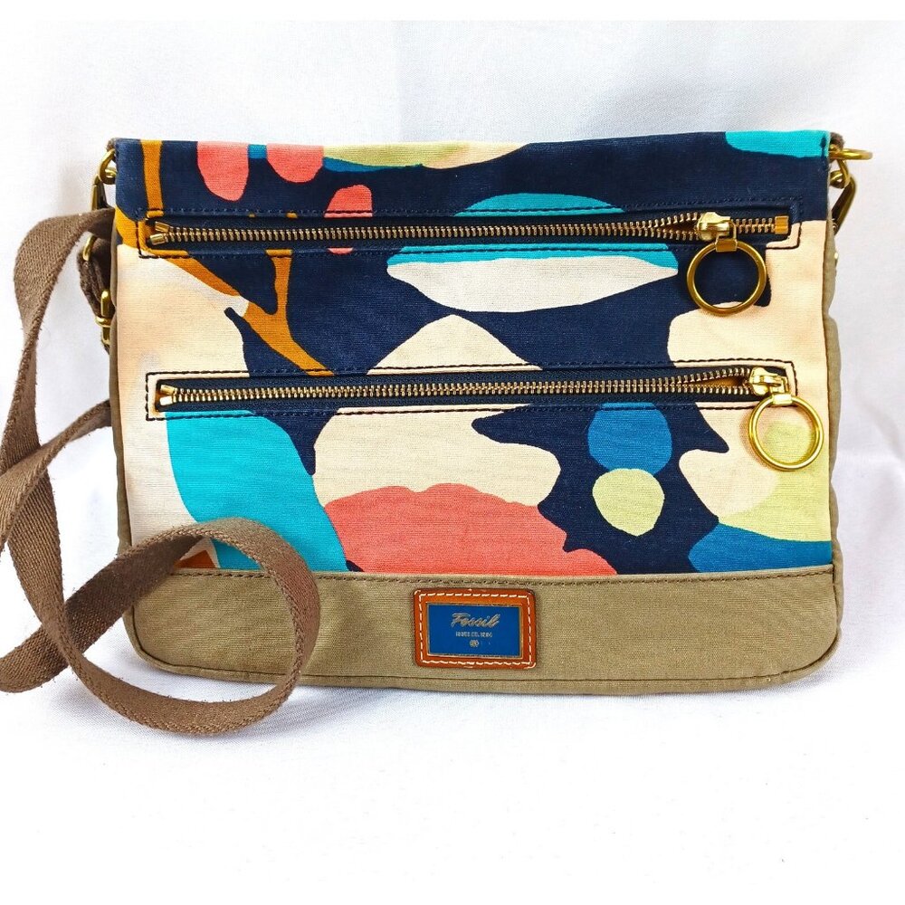 Fossil Crossbody Bag East West Satchel Purse - Picture 1 of 16